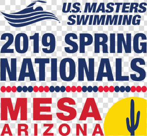 Usms 2019 Spring Nationals Mesa Arizona Color Logo   Nationals Swimming Logo 2019  HD Png Download