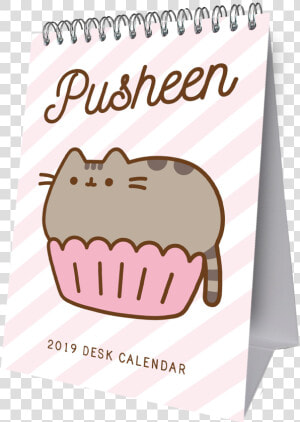 Official Pusheen Slim 2019 Desk Easel Calendar   Pusheen Calendar Mini  HD Png Download