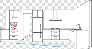 Transparent Kitchen Counter Png   Kitchen Design Fridge Next To Oven  Png Download