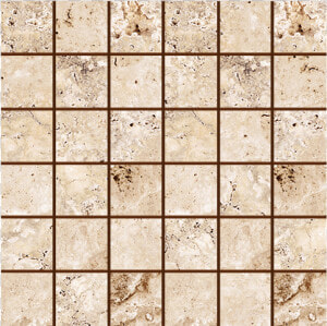 Pietra Roma Porcelain Beige Mosaic  HD Png Download