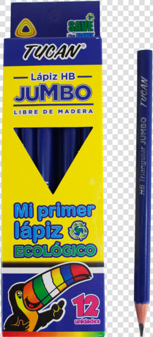 Lápiz Hb Triangular Libre De Madera Jumbo Unidad   Tipos De Lapiz Marca Tucan  HD Png Download