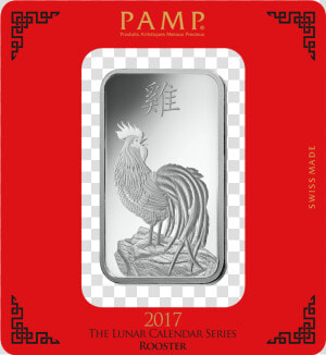 Transparent Silver Bar Png   Rooster Pamp 1oz  Png Download