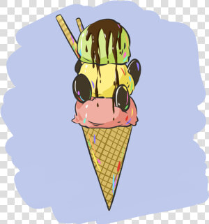 Ice Cream Cone Biscuit Chocolate Sauce Png And Psd   Illustration  Transparent Png