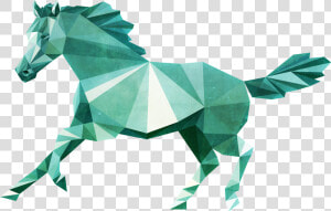 Low Poly Horse   Low Poly Art Horse  HD Png Download