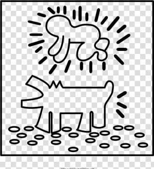 Keith Haring Coloring Page   Semplice Keith Haring Disegni  HD Png Download