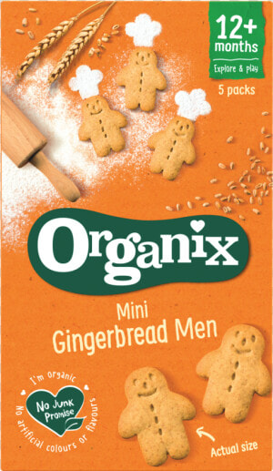 Mini Gingerbread Men Biscuits   Organix Melty Veggie Sticks  HD Png Download