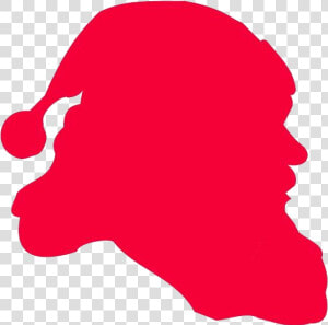 Santa Head Png Transparent Images   Santa Claus Head Silhouette  Png Download