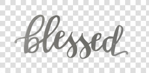 Blessed Metal Word Art   Calligraphy  HD Png Download