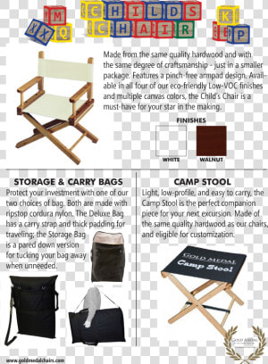 Gold Medal Director S Chair Catalog Childs Chair Page   Folding Chair  HD Png Download