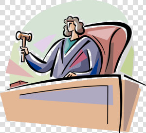 Vector Illustration Of Judicial Law Court Judge Makes   Illustration  HD Png Download