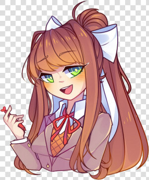  моника  monika  доки Доки Литературный Клуб  ddlc   Доки Доки Моника  HD Png Download