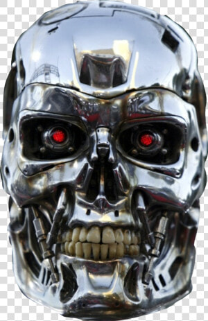  terminator   Robot Half Face Png  Transparent Png