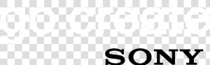 Go Create Sony Logo Black And White Sony   Sony Logo Transparent Background  HD Png Download