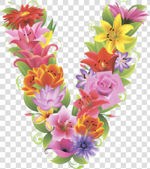 Английский Алфавит  Буква V  Цветочный Алфавит  Цветы    Floral Letter V Png  Transparent Png