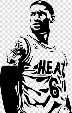 28 Collection Of Lebron James Clipart Black And White   Lebron James Black And White Png  Transparent Png