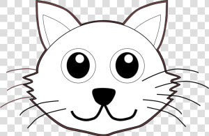 Draw A Cartoon Cat   Cat Face To Color  HD Png Download