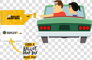 Find A Ballot Drop Box   Cartoon  HD Png Download