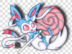 Shiny Sylveon With Lollipop   Png Download   Sheiny Sylveon With Lolypop  Transparent Png