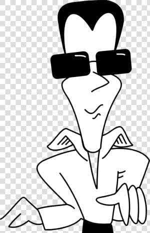 Cool Glasses Png   Cool Guy Cartoon Black And White  Transparent Png