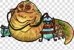 Hut Clipart Jabba   Draw Jobba The Hut  HD Png Download