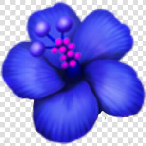  blueflower  emoji  emojisticker  hawaiian   Blue Violet Flower Emoji  HD Png Download