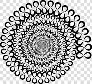 Line Art blackandwhite doily   Psychedelic Headers  HD Png Download