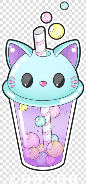 Cute Cat Bubble Tea  commissions Open  By Meloxi   Cute Cat Drawing  HD Png Download