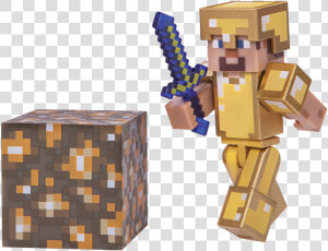 Transparent Steve Minecraft Clipart   Minecraft Steve In Golden Armor  HD Png Download