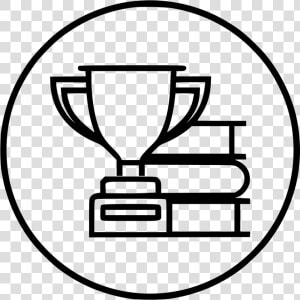 Trophy Medal Badge Prize Award Winner Book   Prize Clipart Black And White  HD Png Download