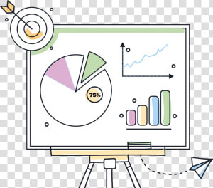 Illustration Of Charts And Graphs   Cartoon  HD Png Download