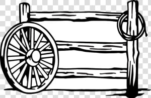 Transparent Wagon Wheel Clipart   Wagon Wheel And Fence Clip Art  HD Png Download