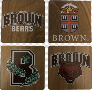 Brown University Walnut Coaster Set Class   Illustration  HD Png Download