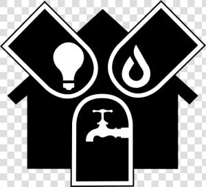 Electricity Computer Icons Gas Water Download   Electricity Gas And Water Icon  HD Png Download