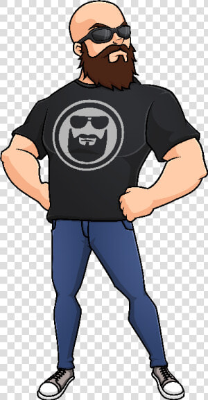 Cartoon Beard Png   Man With A Beard And A Moustache Cartoon  Transparent Png