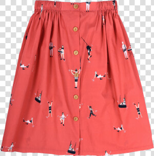 Let S Dance Red Button Down Midi Skirt   Miniskirt  HD Png Download