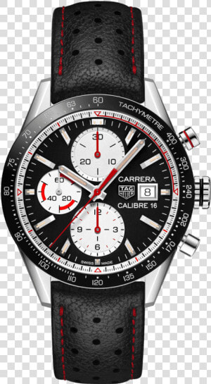 Watches   Cv201ap   Fc6429   Tag Heuer   Tag Heuer Carrera Calibre 16 Leather  HD Png Download