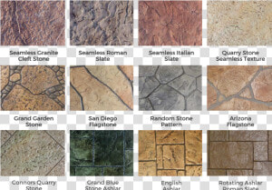 Transparent Stone Texture Png   Color Options For Stamped Concrete  Png Download