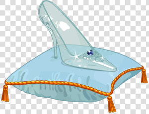 Download Glass Slipper Clip Art Clipart Slipper Clip   Cinderella Shoe On Pillow  HD Png Download