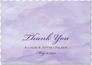 Lavender Love Thank You Card With Fold data caption   Mist  HD Png Download