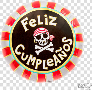 Feliz Cumpleanos Pirate Skull 18 In    Png Download   Circle  Transparent Png