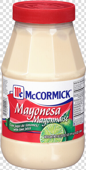 Mccormick® Mayonnaise With Lime Juice   Mccormick Mayonnaise  HD Png Download