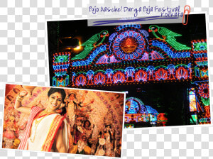 Kolkata Durga Puja Lighting  HD Png Download