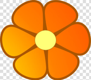 Orange Flowers Clip Art   Flower Clip Art Orange  HD Png Download