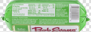 Bob Evans Nutrition  21    Png Download   Bob Evans Italian Sausage Calories  Transparent Png