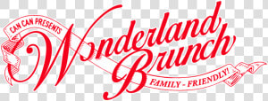 Wonderland Brunch 2019 V2 Red Logo 2   Calligraphy  HD Png Download