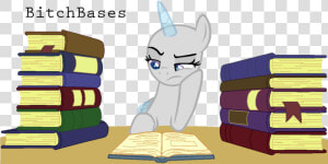 Mlp Base The Was Better By Kingbases   Mlp Base Pony With Book  HD Png Download