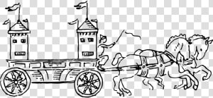 Horse Carriage Princess Free Photo   Drawing Image Of Rath  HD Png Download