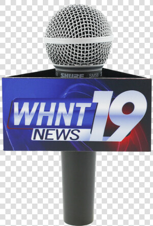 Whnt Triangle Mic Flag   News Microphone  HD Png Download