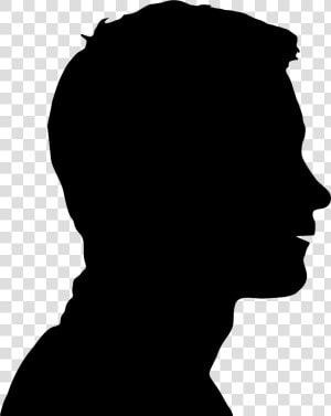 Human Head Face Silhouette Clip Art   Male Human Head Silhouette  HD Png Download