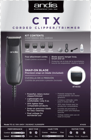 Andis Ctx Corded Clipper trimmer   Andis  HD Png Download